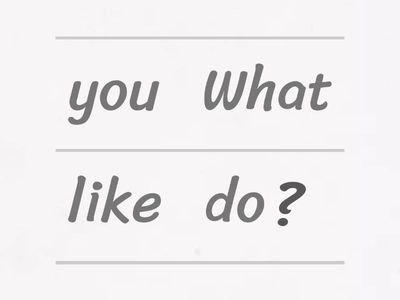 Pr Simple. Questions (word order)