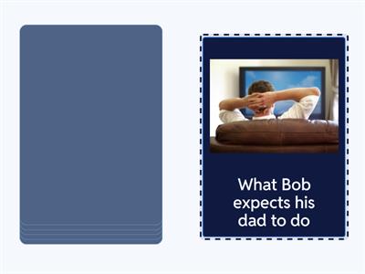Look and say (want / would like/ expect) eg. He  WANTS her mum TO cook pizza.