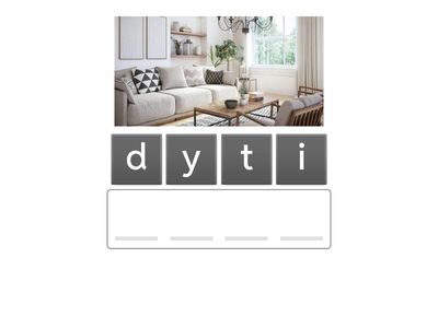 house adjectives spelling test