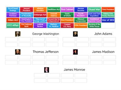 UNIT 4 FIRST 5 PRESIDENT SORT
