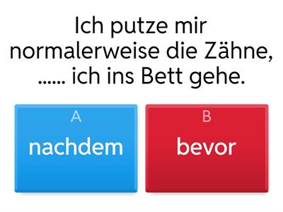 Bevor währen nachdem - Unterrichtsmaterialien