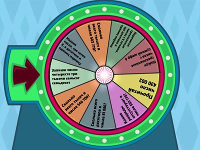 Устный счет (2909) Математика 4 класс. Случайное колесо