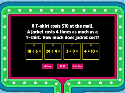 Multiplication and Division Word Problems