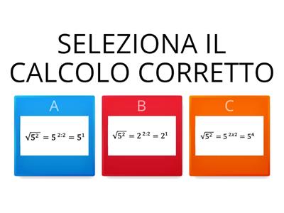 LA RADICE QUADRATA DI UNA POTENZA