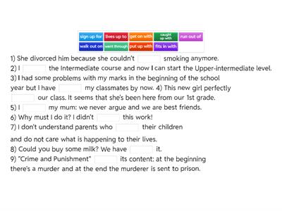 Solutions Intermediate 1E Phrasal verbs