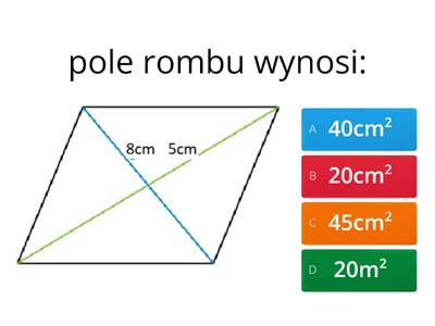 Pole równoległoboku i rombu - klasa 5