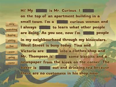 A1-A2 Present continuous (Reading comprehension) 