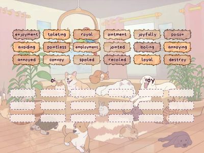 5. "oi" and "oy" polysyllabic words