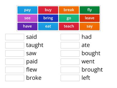  IRREGULAR VERBS א2כיתה ח