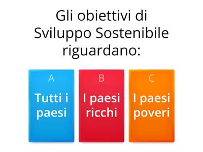 Quiz su Agenda 2030