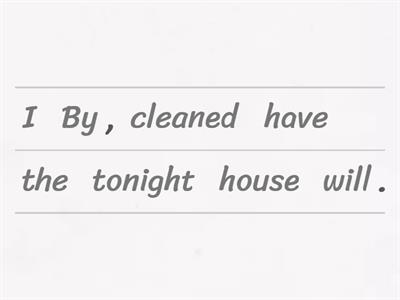 Future perfect - sentence builder