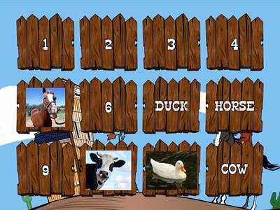 MEMORY GAME - FARM ANIMALS