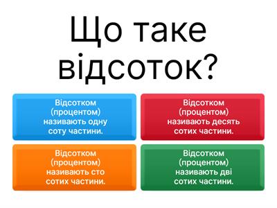 Математика. Відсотки