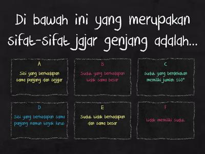 Soal Bangun Datar Jajar Genjang Kelas 7 Semester Ganjil