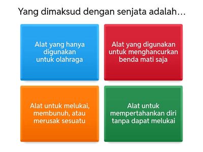 SOAL PENGETAHUAN SENJATA