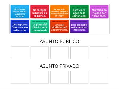 ¿ASUNTO PÚBLICO O PRIVADO?