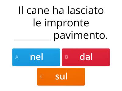 PREPOSIZIONI ARTICOLATE 