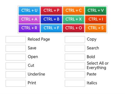 Keyboard Shortcuts Matching