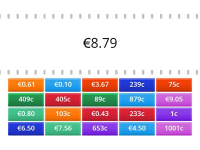 Money - Find the match