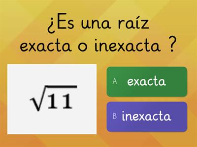Cuestionario potencias y raices