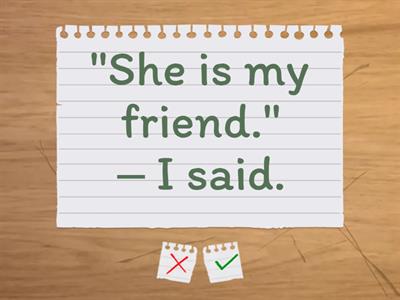 Reported speech (Statements)