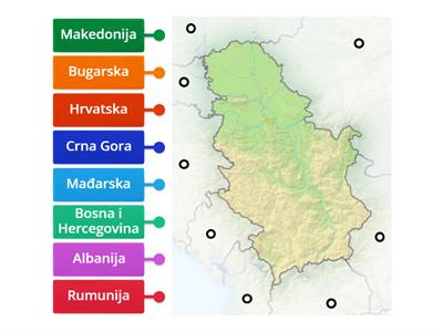  SRBIJA I SUSEDNE DRŽAVE (borders with)