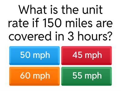 6th unit 3 Proportion and Rate Problems Quiz