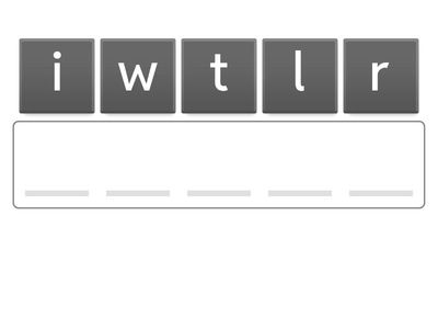 Bossy r Word Scramble