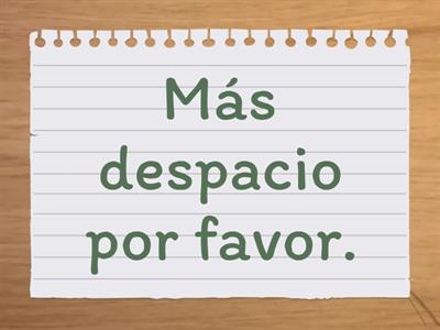 Spanish Commands & Expressions