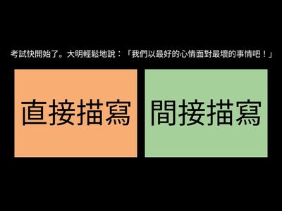 直接描寫vs.間接描寫 ep1