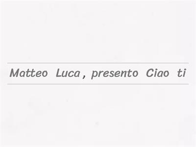 Saluti e presentazioni