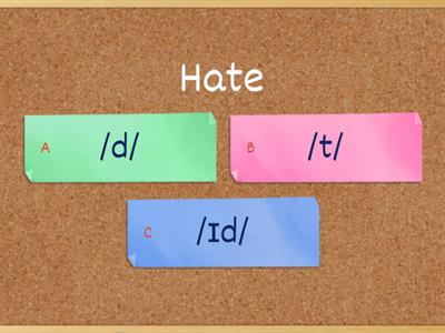  Ed endings in regular verbs