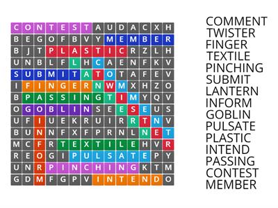 Word Search: Two-Syllable Words (first syllable is closed)