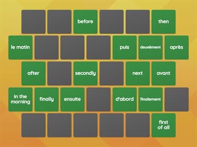 Sequencing words French