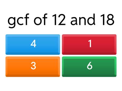  Finding the GCF of 2 numbers