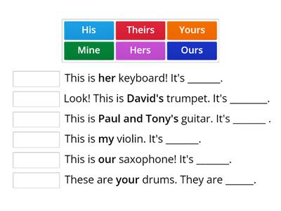 Possessive Pronouns