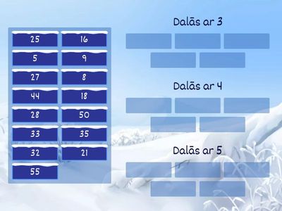 Dalīsim ar 3, 4 un 5!