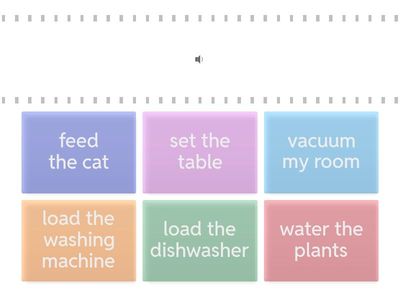 Household chores and sounds (GG3, Unit 1.1)