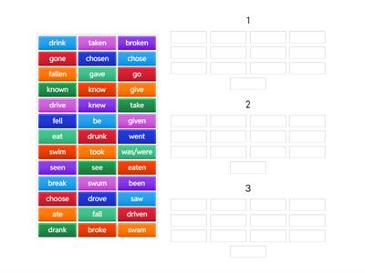 irregular verbs 3 forms
