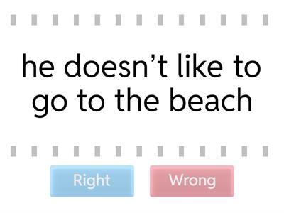 Third person singular - right or wrong