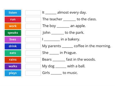 Singular and Plural Verbs