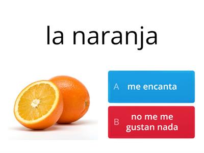 Quiz Me Encanta / No me gusta nada (las frutas)