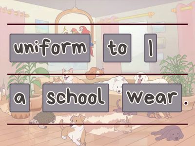 ARRANGE THE SENTENCES : THE CLOTHES