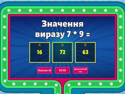 Таблиця множення і ділення