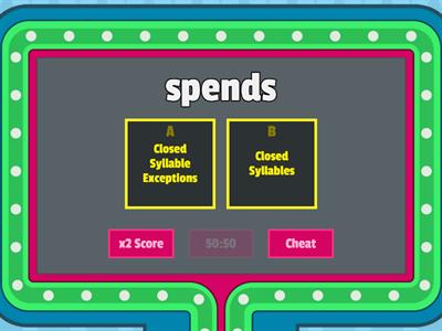 Closed Syllables/ Closed Syllable Exceptions 