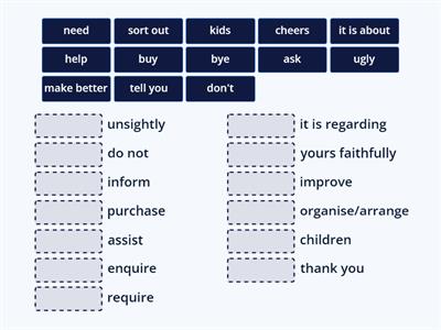 Formal and informal language