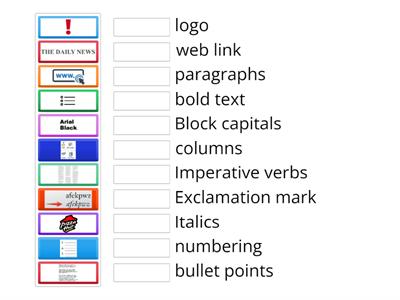 Organisational / Layout Features 