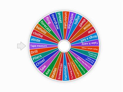 vocabulario de verbos, herramientas y expresiones en ingles