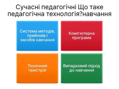 Сучасні педагогічні технології навчання