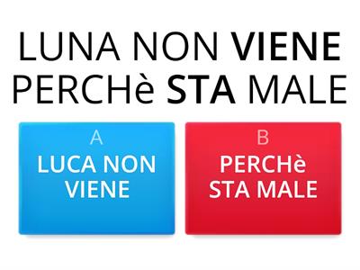  ANALISI del PERIODO: CROCETTA LA PROPOSIZIONE SUBORDINATA